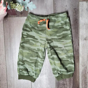 Carter's Baby Boy Size 9m Green Camo Jogger Sweatpants EUC